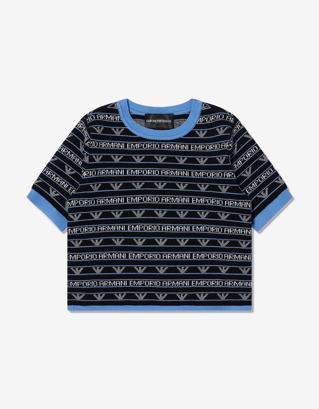 Girls Short Sleeve Logo Jumper In Navy