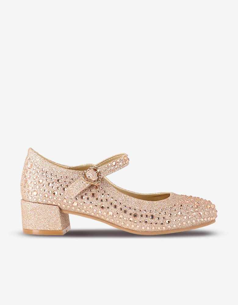 Angels Face Girls Lizzie Crystal Mary Jane Shoes in Pink