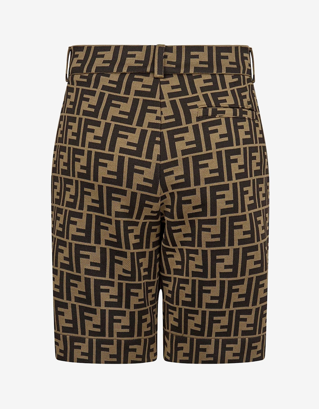 Fendi Brown Logo Print Jersey Shorts - Male - Shorts - Brown - 8 Y | 128 Cm - Kids - Image 3
