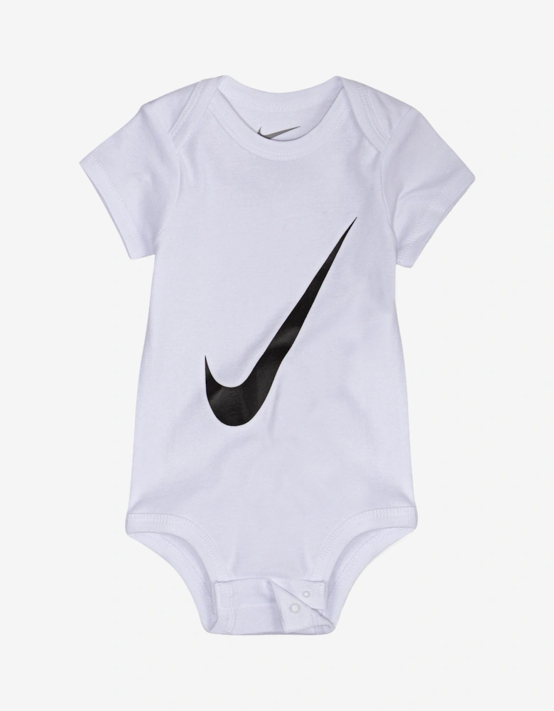 Baby Boys Swoosh 3 Pack Bodysuit Set in Multicolour