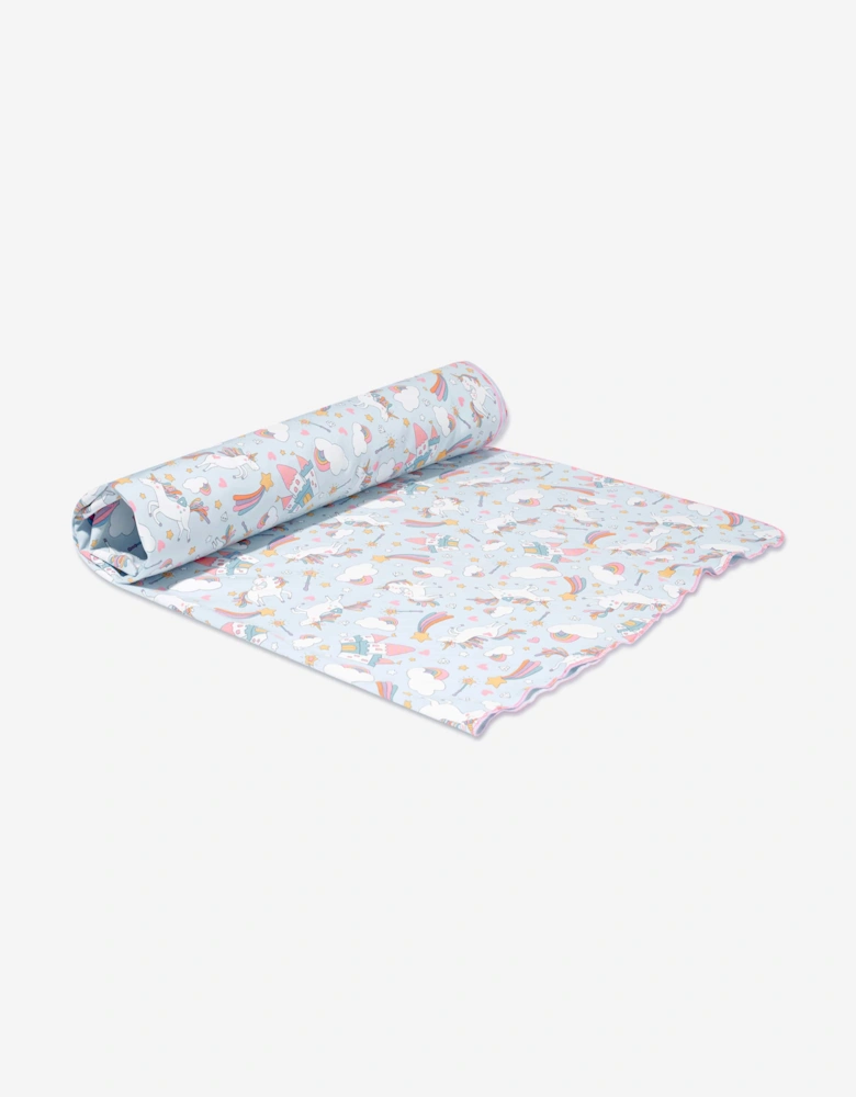 Baby Girls Dreamy Unicorns Swaddle Blanket in Pink