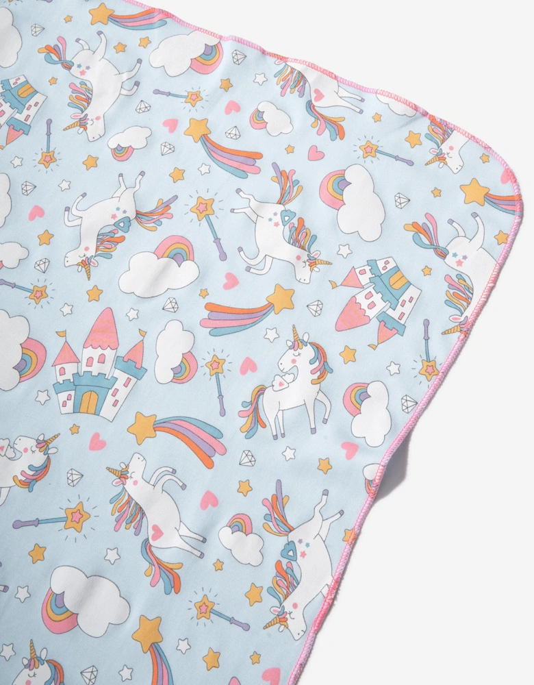 Baby Girls Dreamy Unicorns Swaddle Blanket in Pink