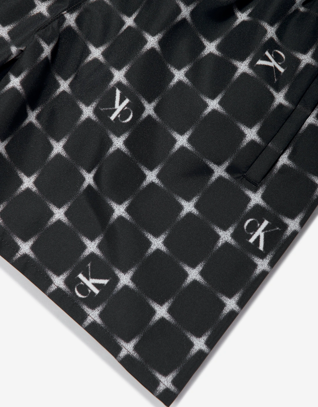 Boys Logo Print Swim Shorts in Black