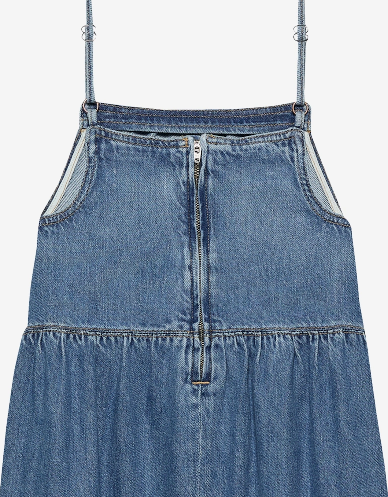 Girls Denim Dress in Blue