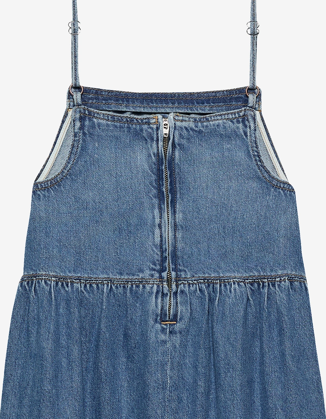 Girls Denim Dress in Blue