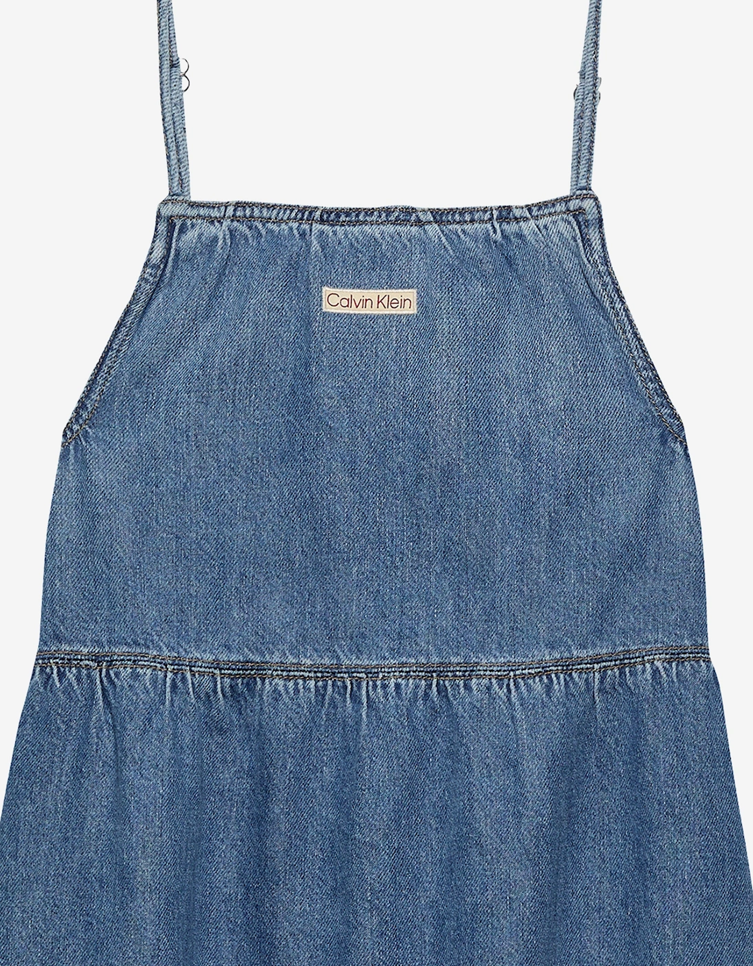 Girls Denim Dress in Blue