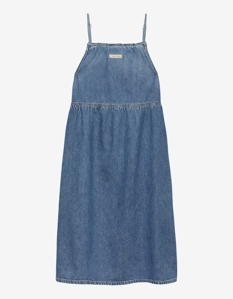 Girls Denim Dress in Blue