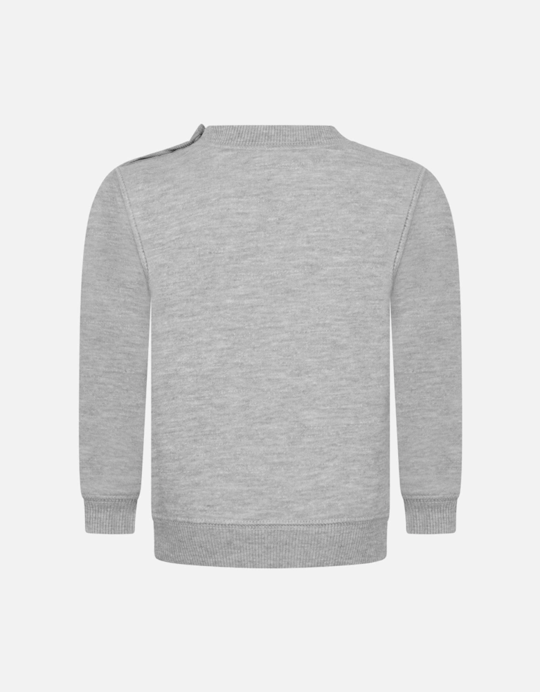 Baby Boys Batwing Crewneck Sweatshirt in Grey