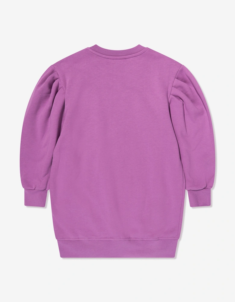 Girls Logo Sweater Dress in Purple