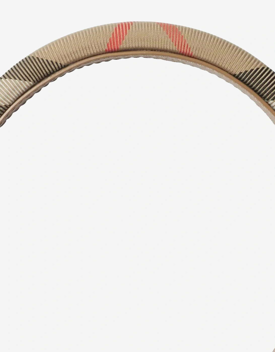 Girls Classic Check Headband in Beige