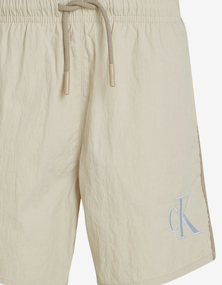 Boys Logo Swim Short in Ivory