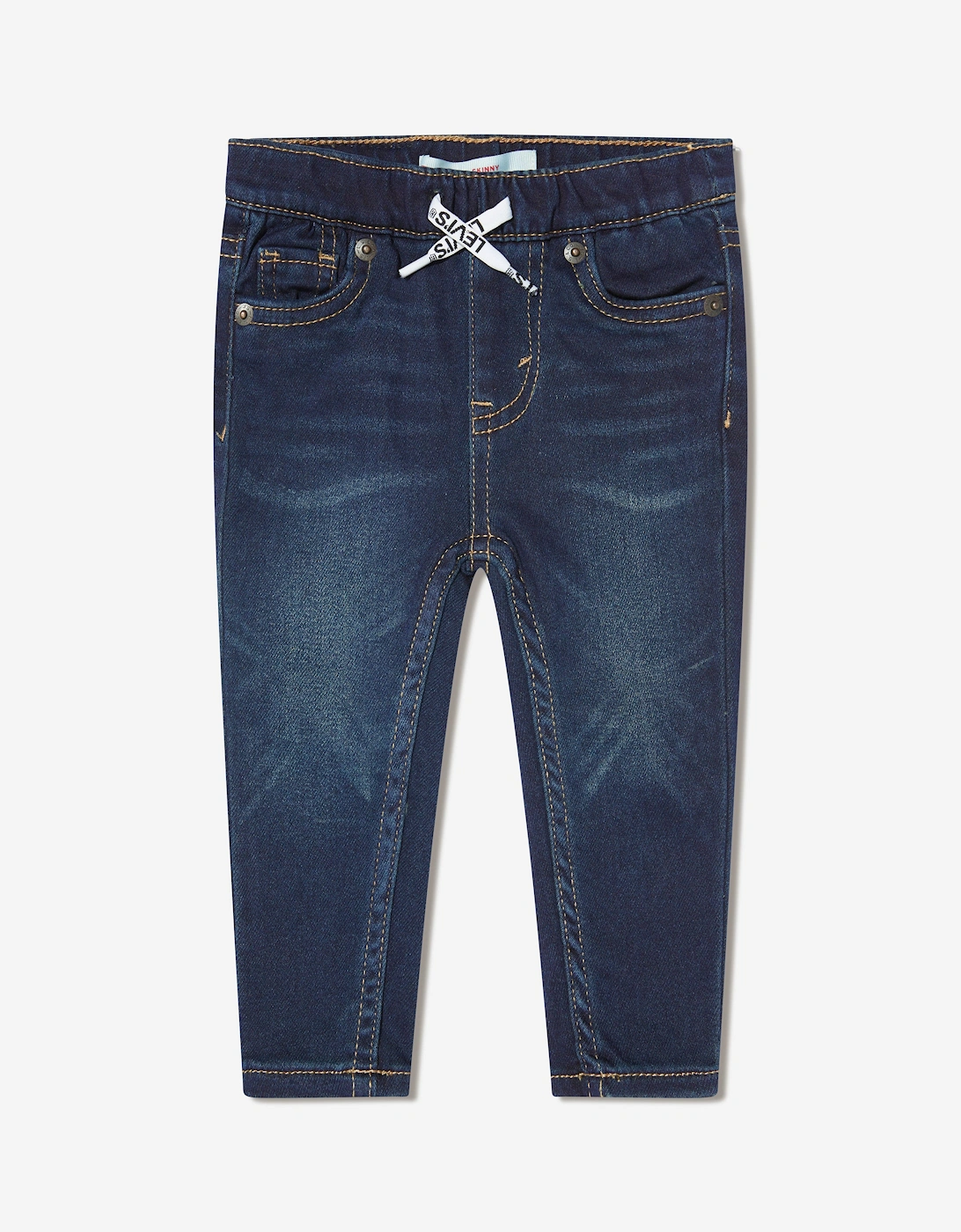 Baby Boys Skinny Dobby Pull On Pants in Navy, 10 of 9