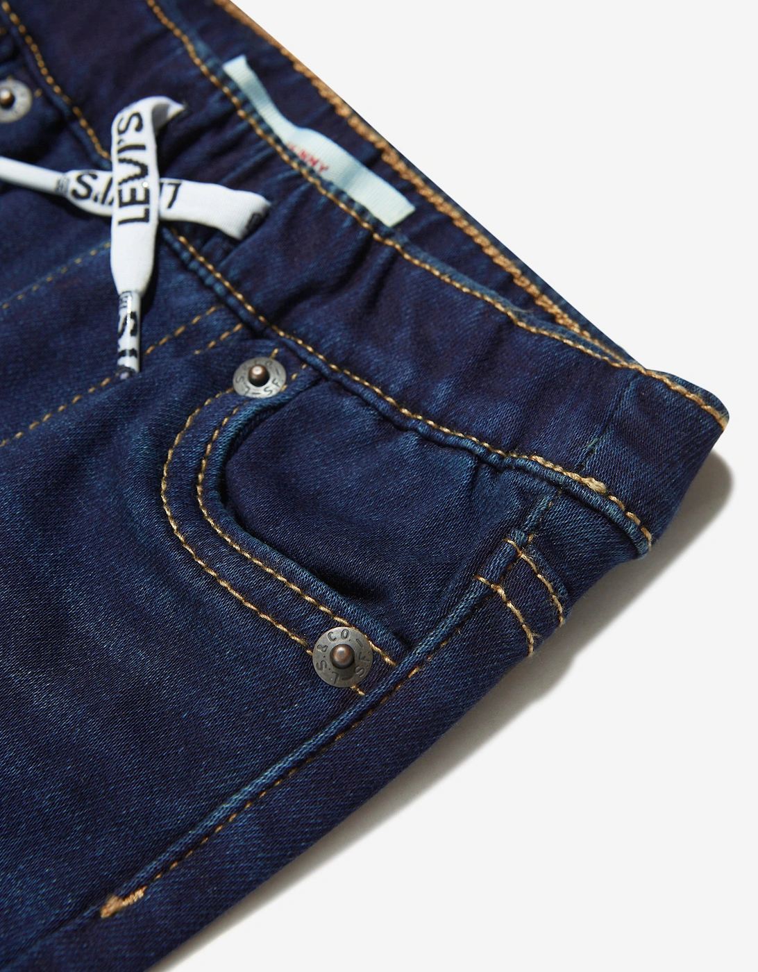 Baby Boys Skinny Dobby Pull On Pants in Navy