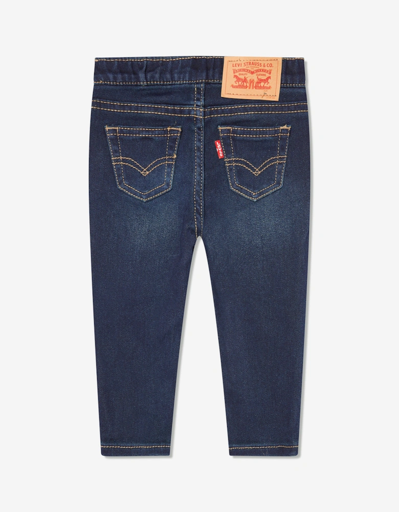 Baby Boys Skinny Dobby Pull On Pants in Navy