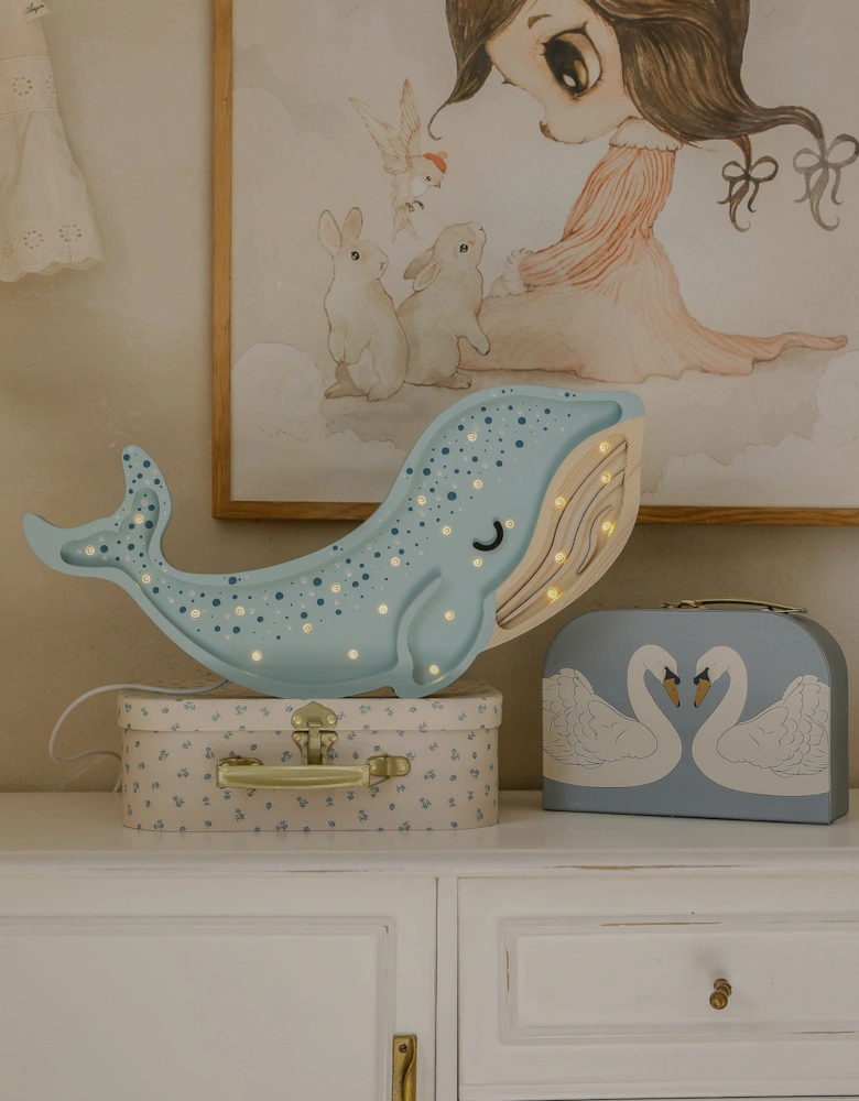 Whale Lamp in Blue (15.5x40x5.5 cm)