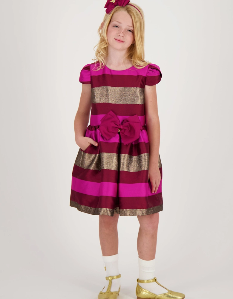 Angels Face Girls Desiree Striped Dress in Pink