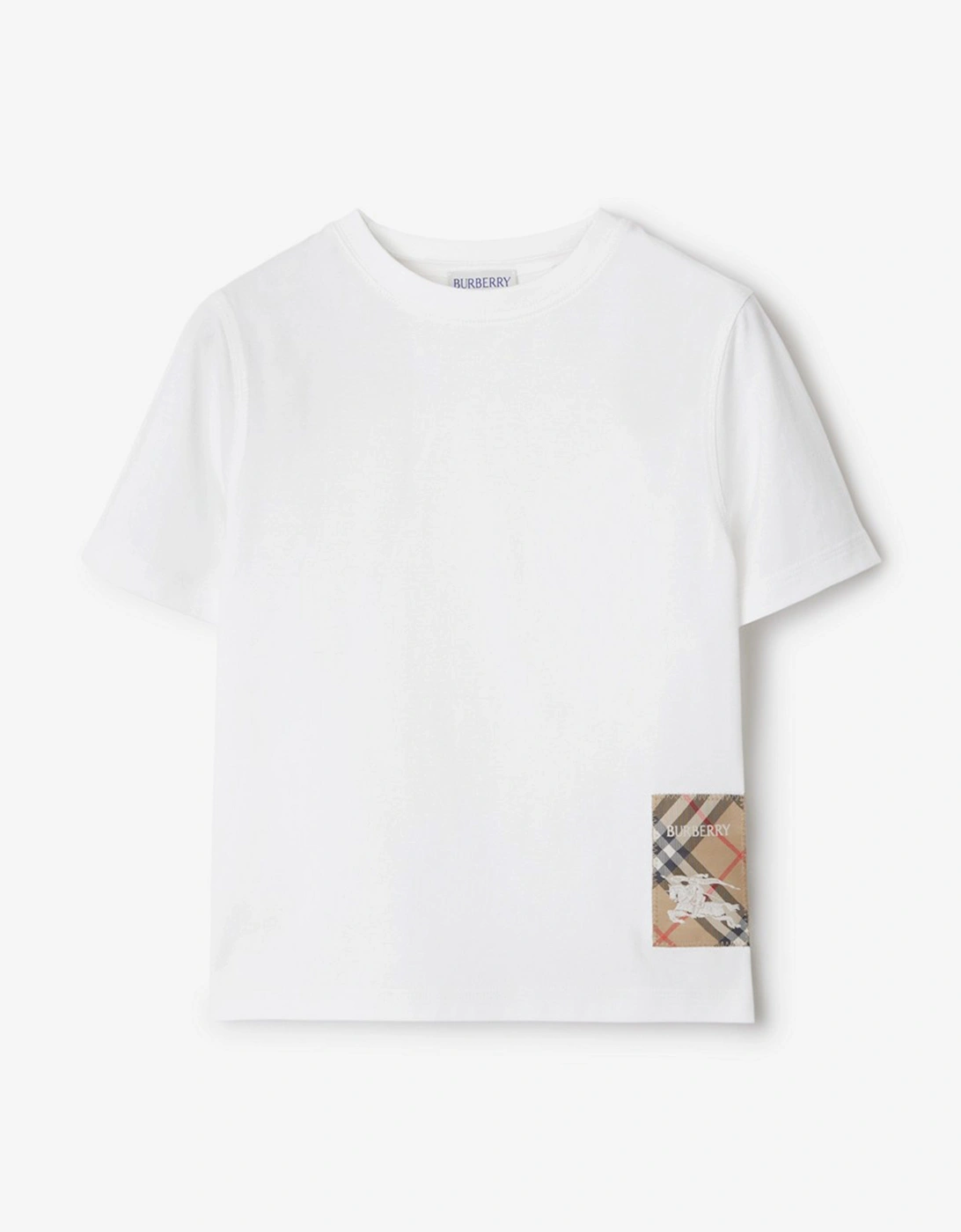 Girls Cedar EKD Label T-Shirt in White, 5 of 4