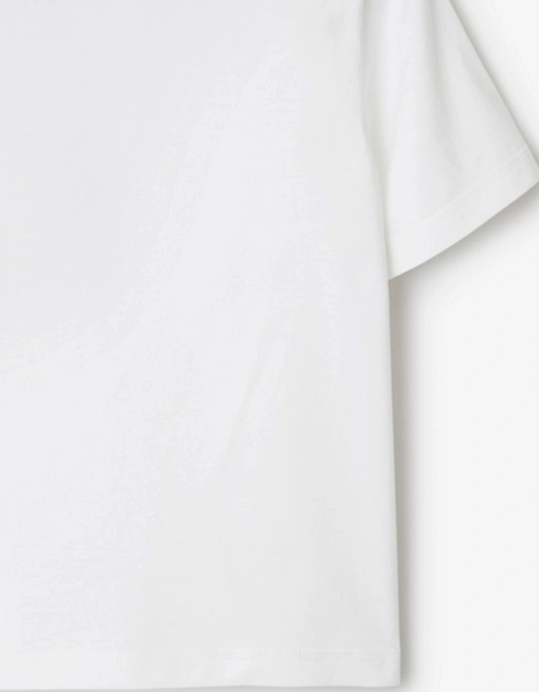 Girls Cedar EKD Label T-Shirt in White
