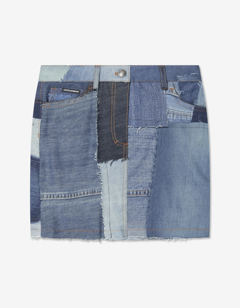 Girls Denim Skirt in Blue