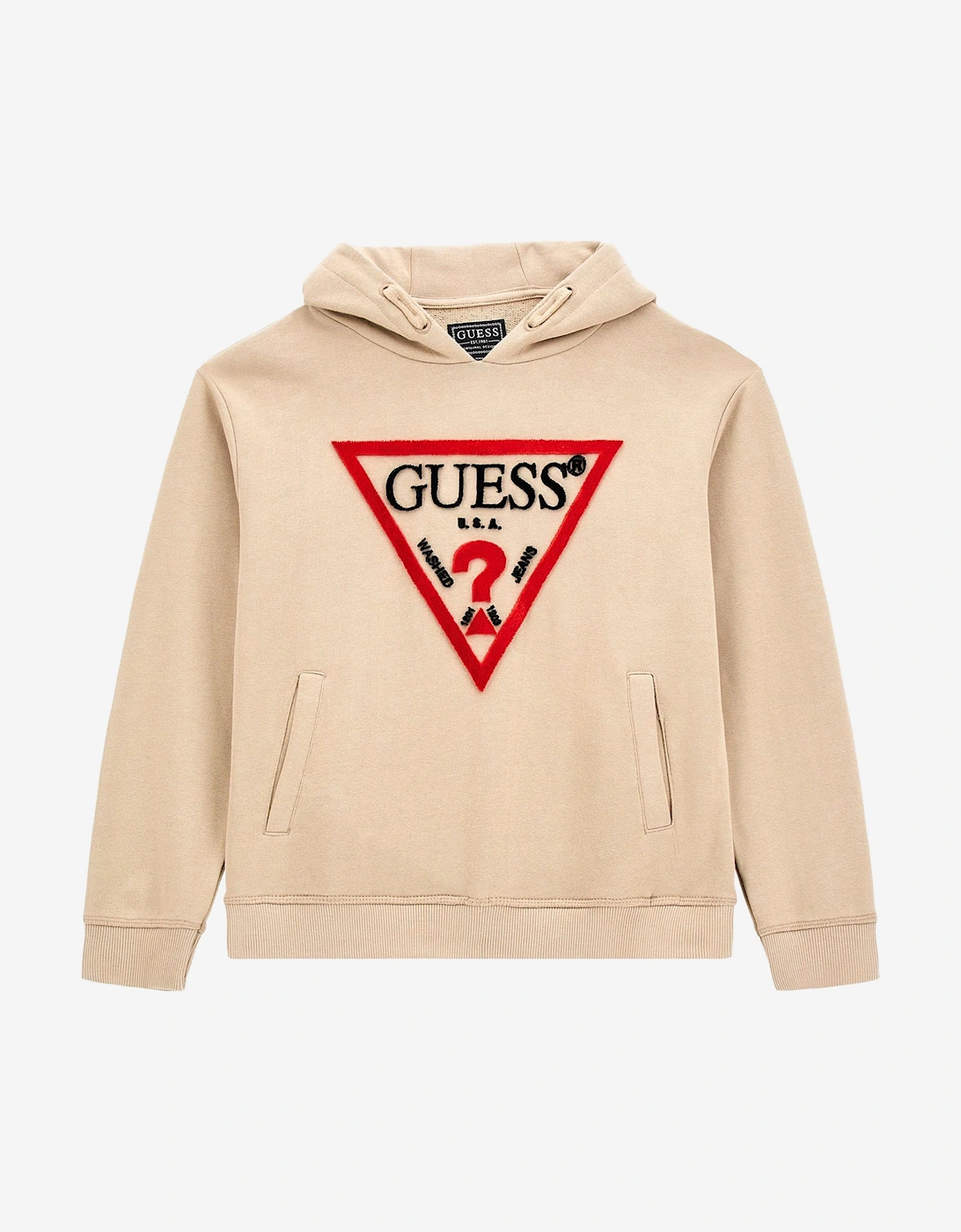 Boys Logo Hoodie in Beige, 4 of 3
