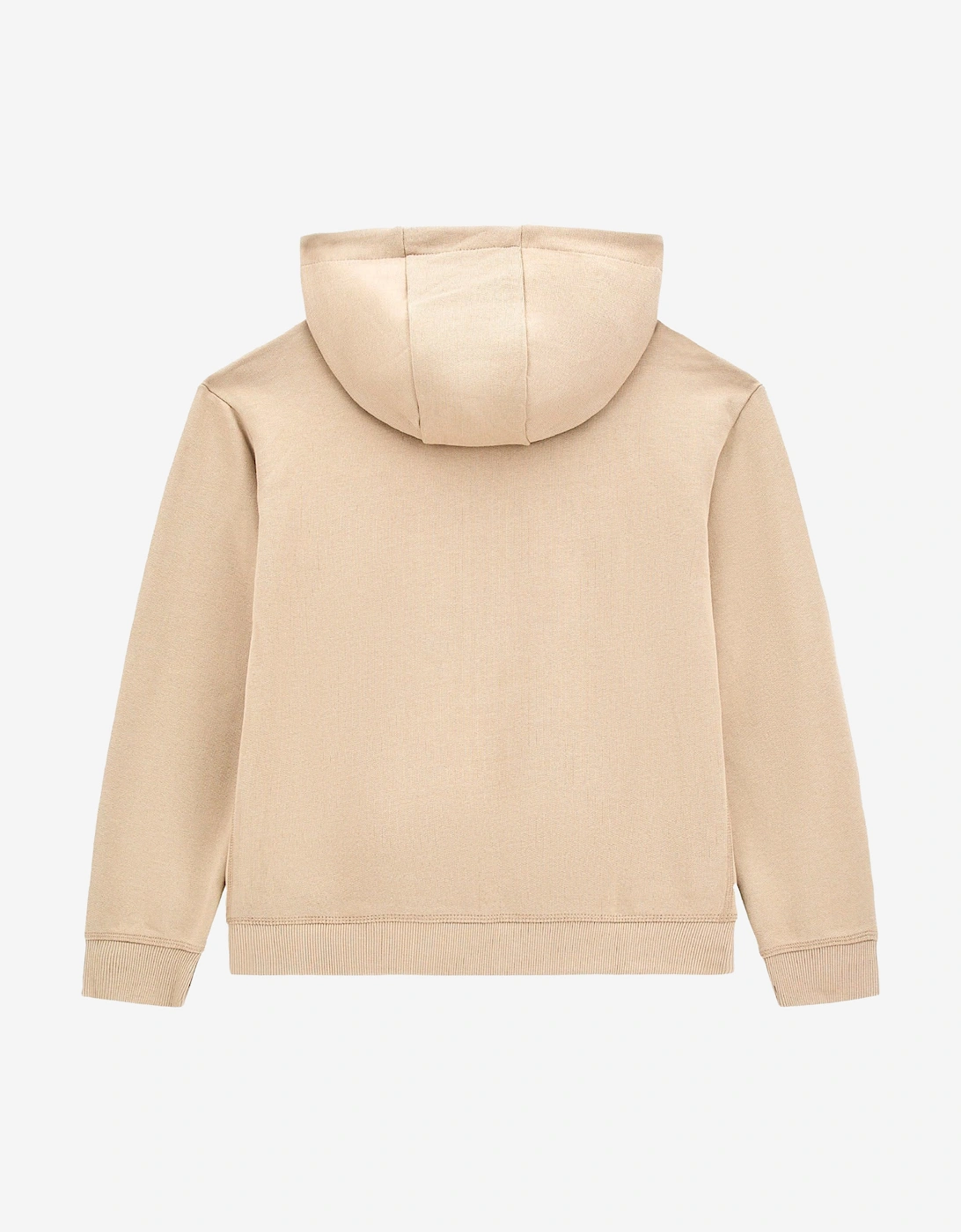 Boys Logo Hoodie in Beige