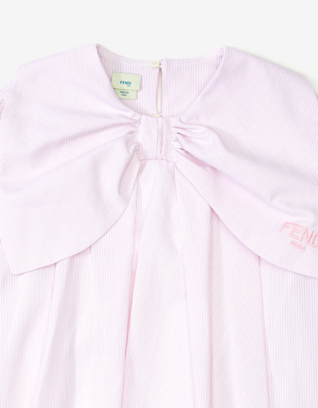 Girls Striped Bow Dress in Pink