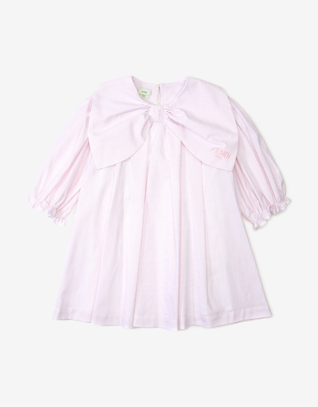 Girls Striped Bow Dress in Pink, 5 of 4