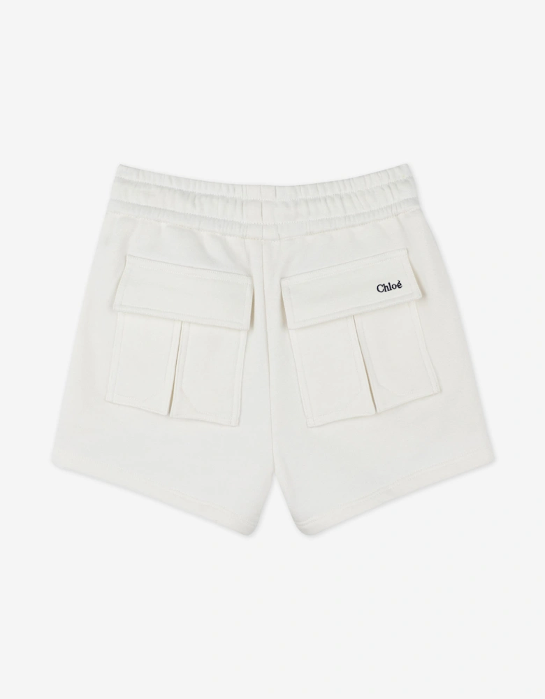 Girls French Terry Shorts in Ivory