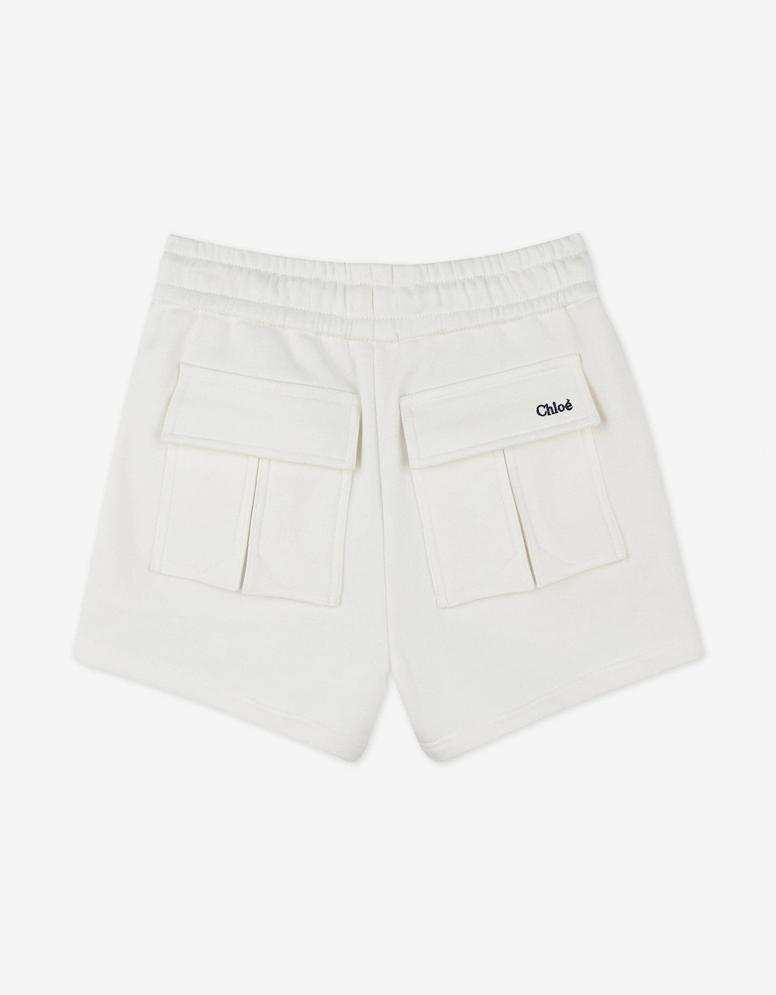 Girls French Terry Shorts in Ivory