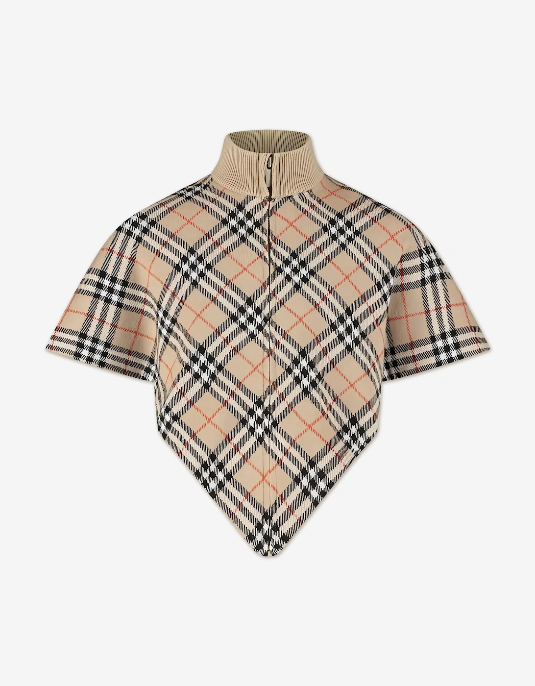 Girl's Burberry Girls Lette Check Cape in Beige - Cream - Size: L 10 - 14 yrs