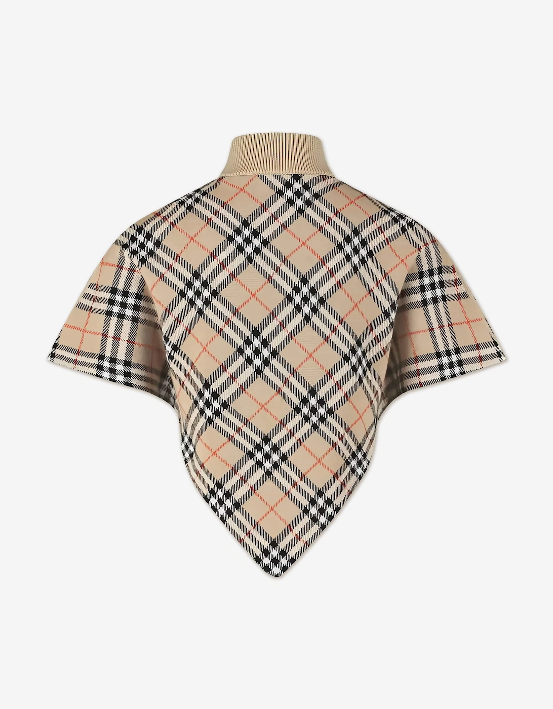 Girls Lette Check Cape in Beige
