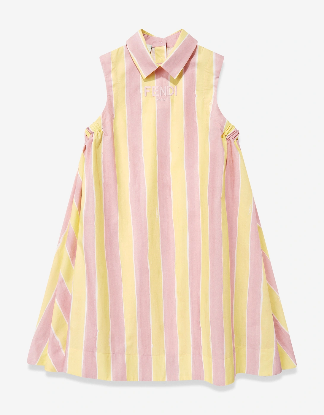 Girls Pequin Print Dress in Yellow, 6 of 5