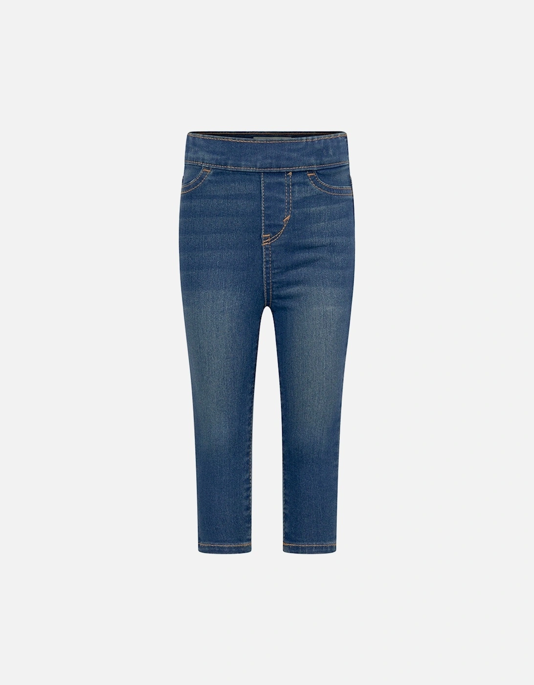 Baby Girls Pull On Jeggings in Blue, 9 of 8