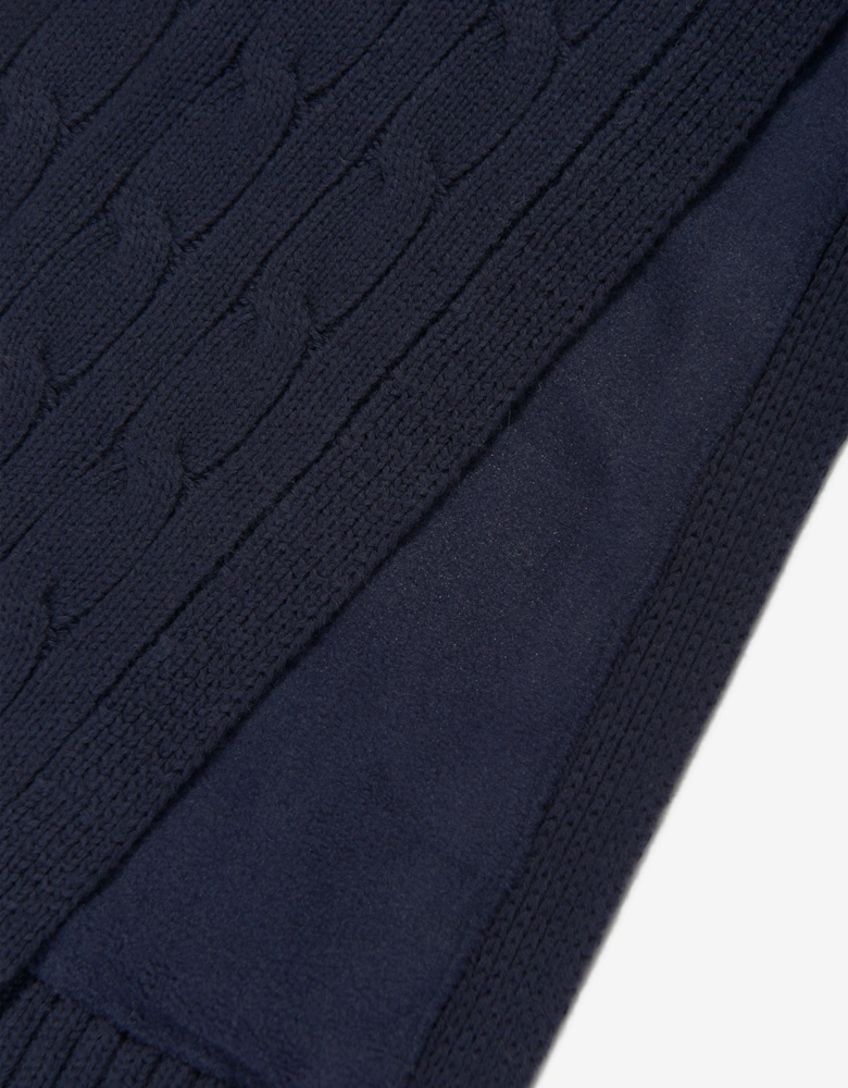 Boys Logo Scarf in Navy