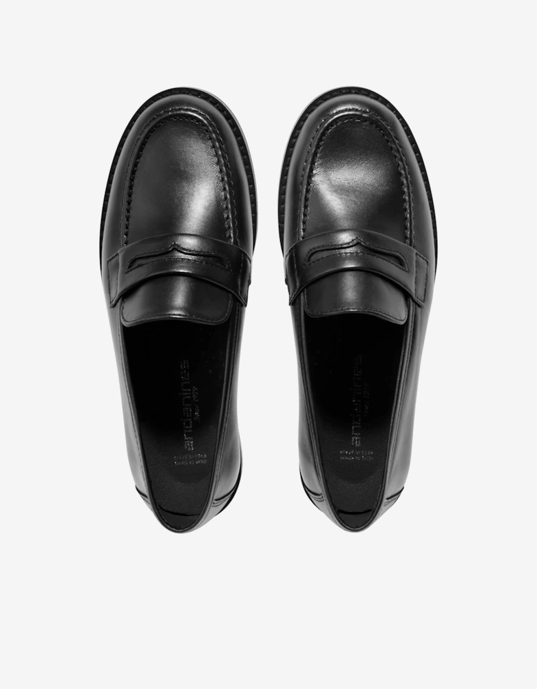 Boys Leather Loafers in Black