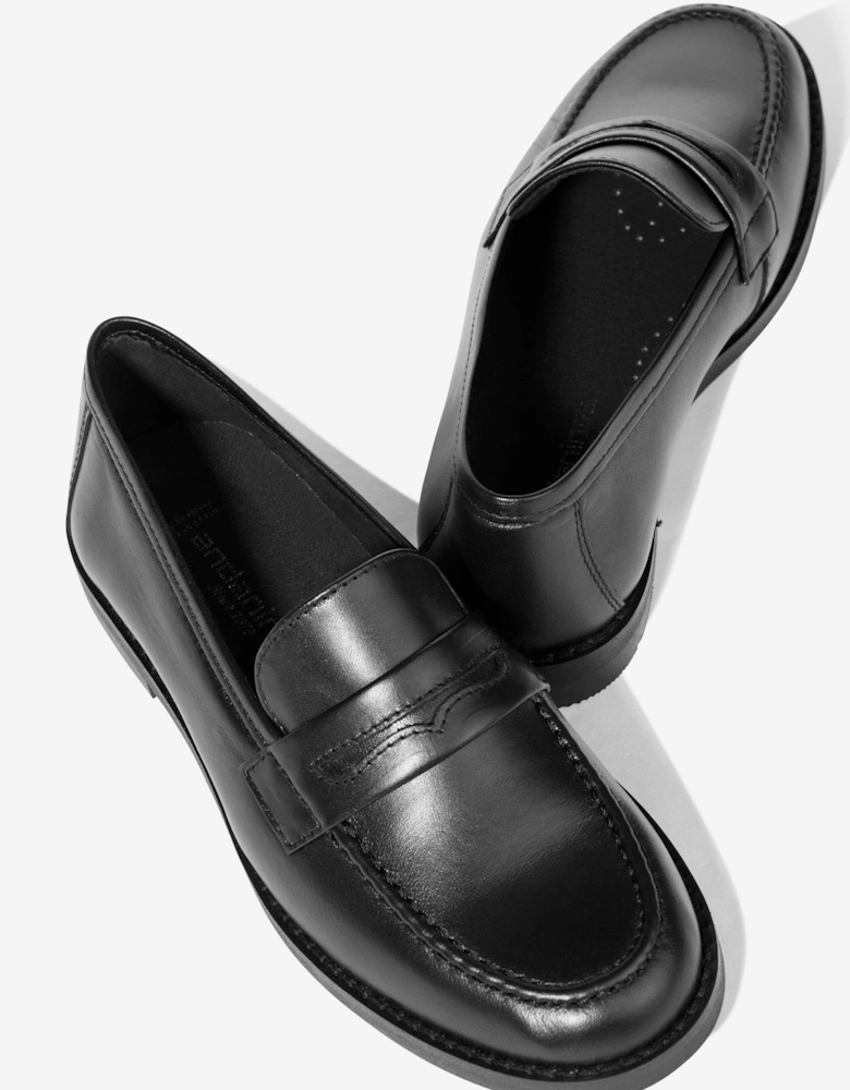 Boys Leather Loafers in Black