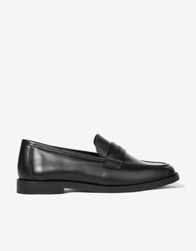 Boys Leather Loafers in Black