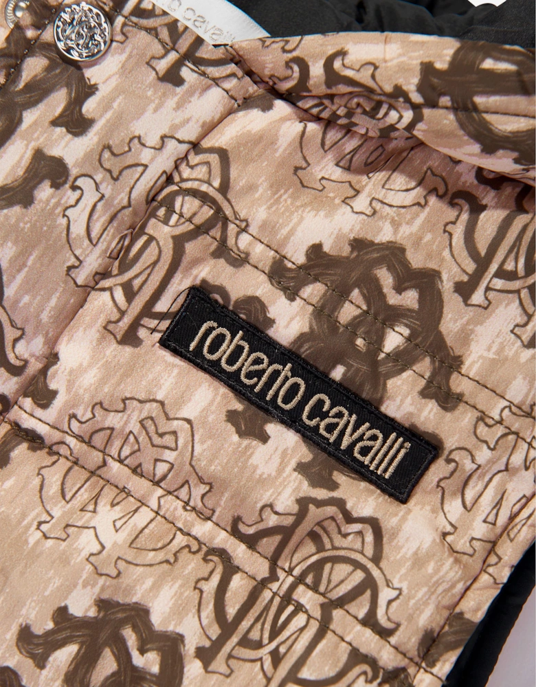 Boys Monogram Gilet in Brown