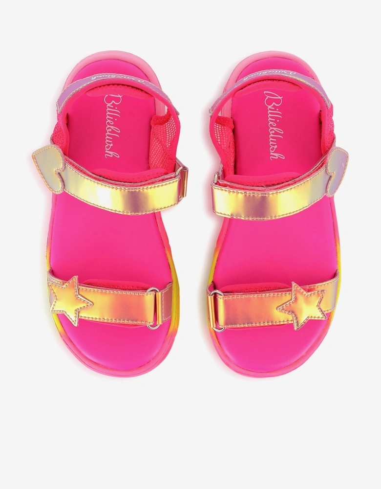 Billieblush Girls Iridescent Sandals in Multicolour