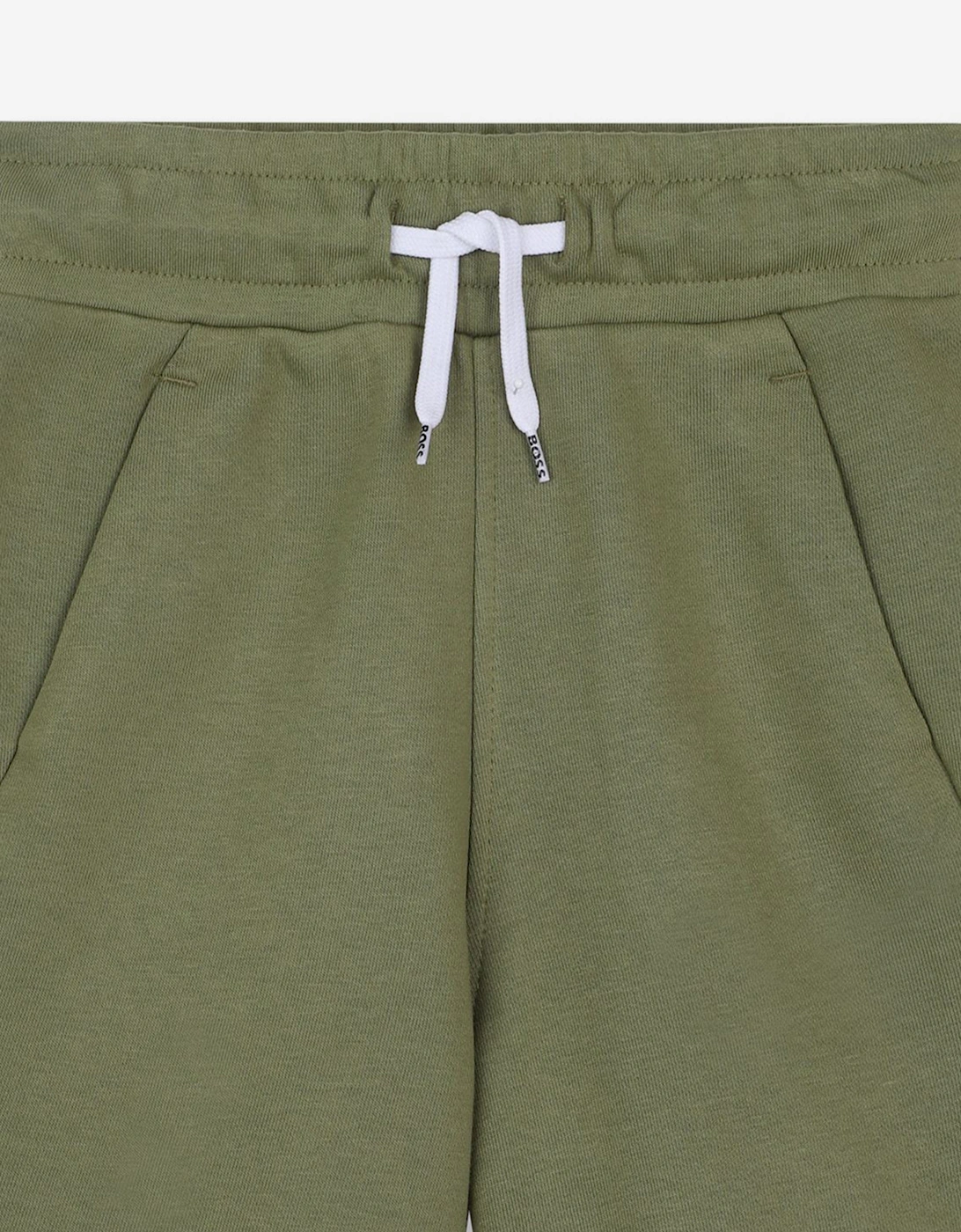 BOSS Boys Logo Print Shorts in Green