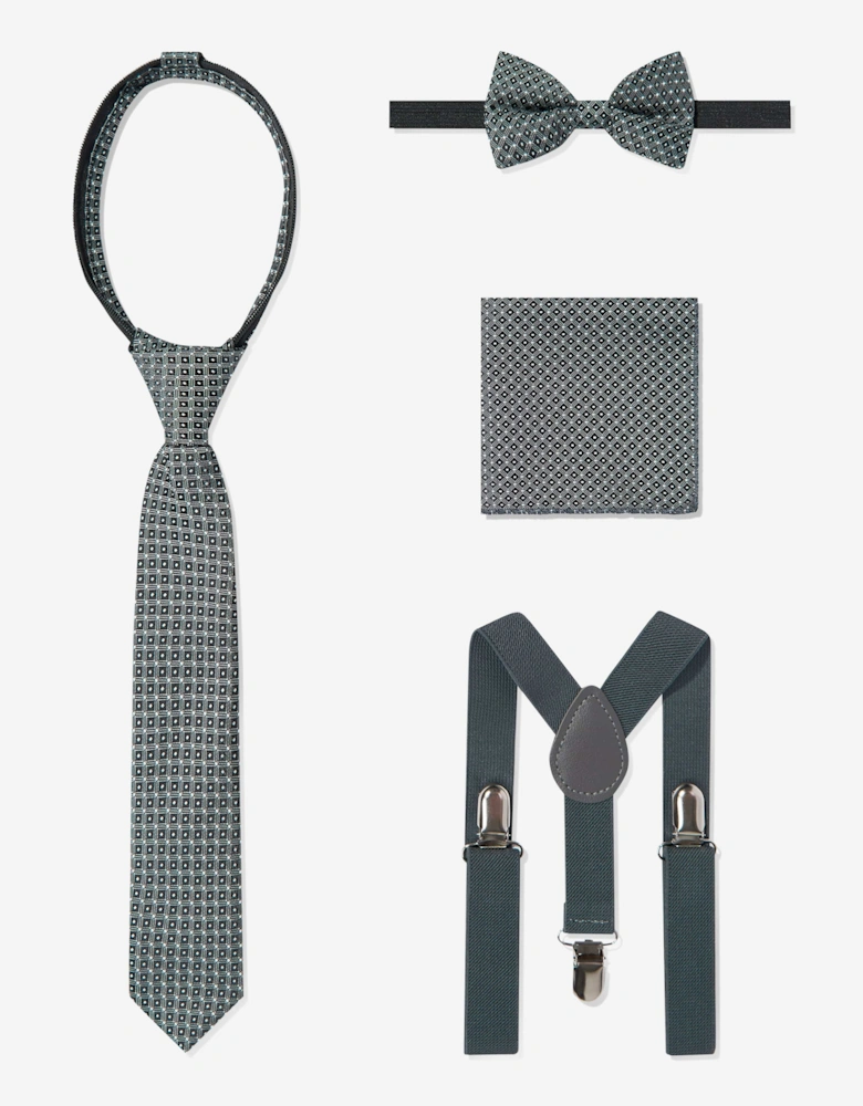 Boys 7 Piece Suit Set in Grey