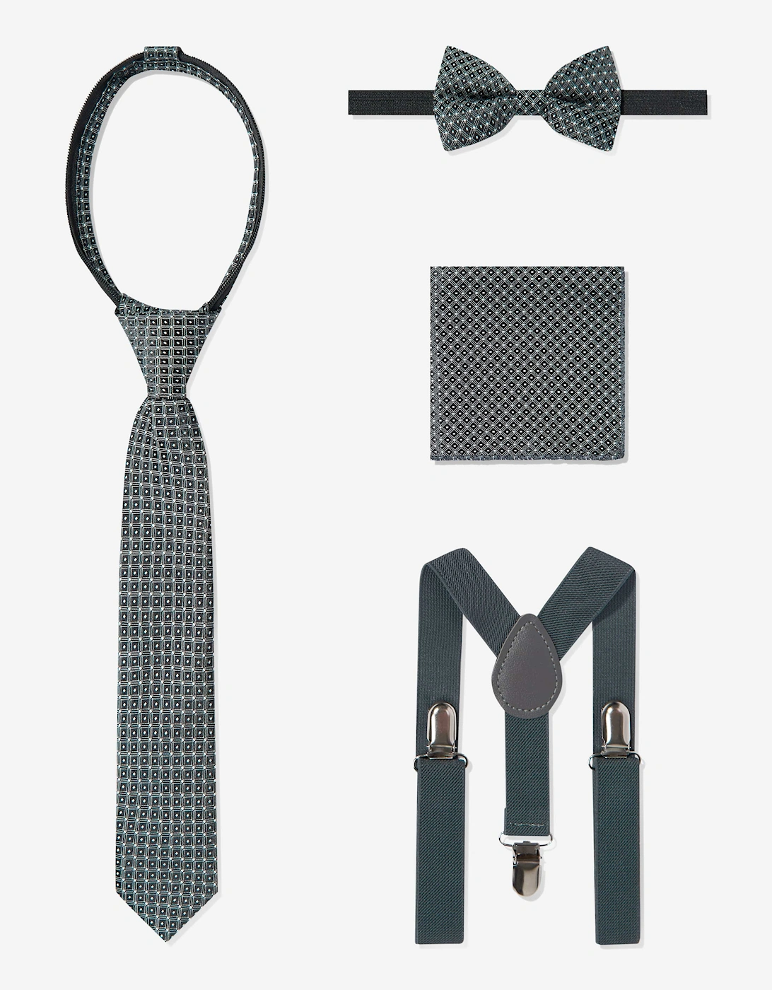 Boys 7 Piece Suit Set in Grey