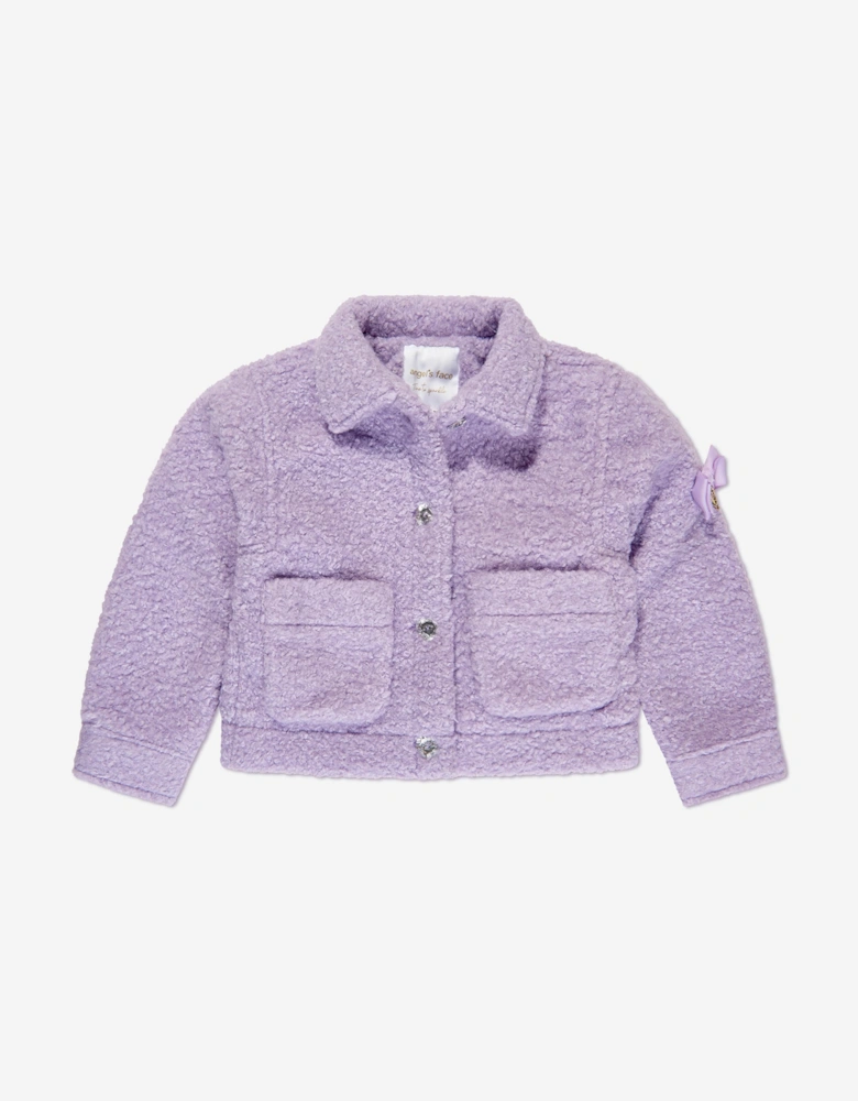 Angels Face Girls Whistler Fleece Jacket in Purple