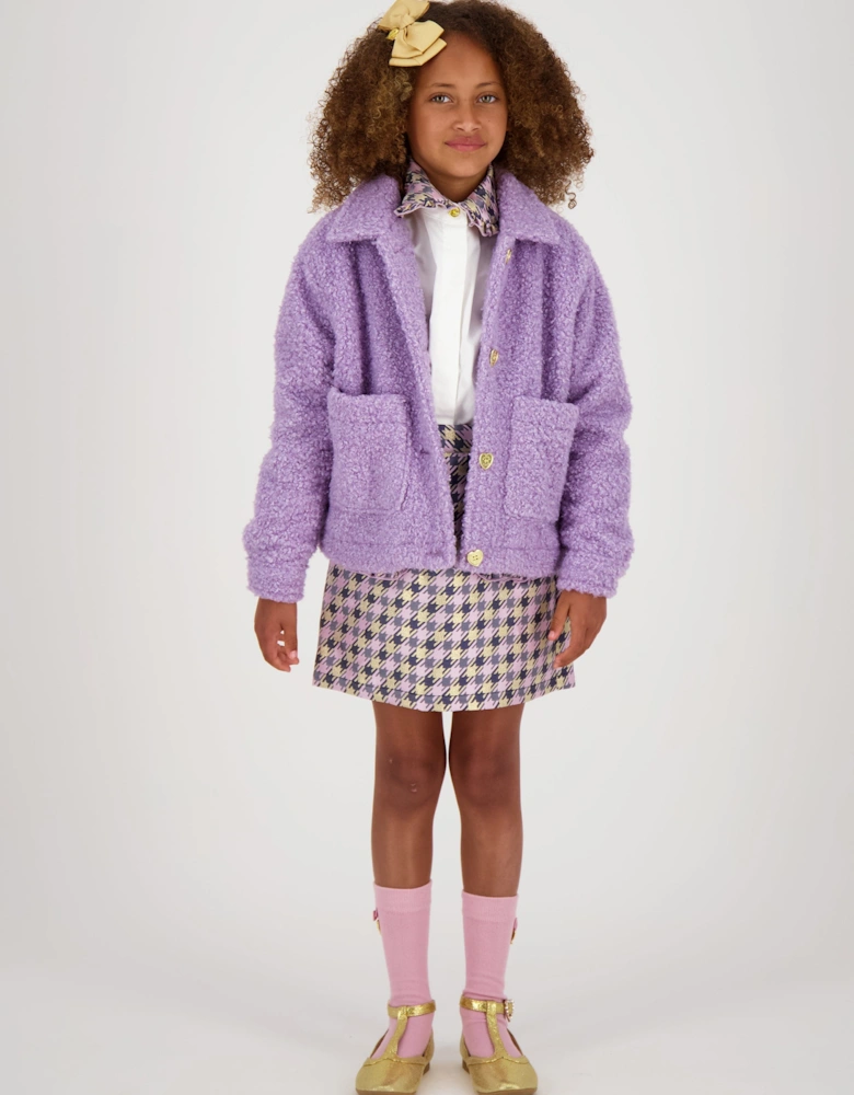 Angels Face Girls Whistler Fleece Jacket in Purple