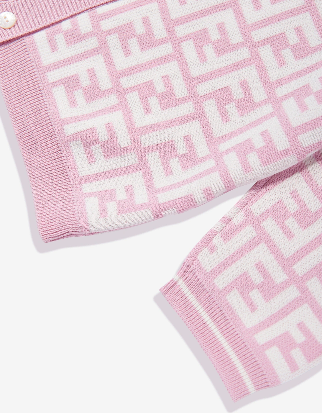 Baby Girls FF Logo Knitted Cardigan in Pink