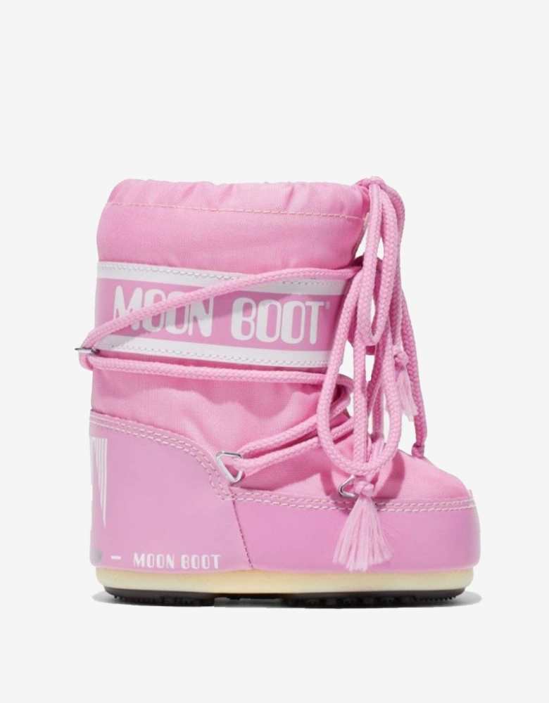 Moon Boot Girls Icon Nylon Snow Boots in Pink