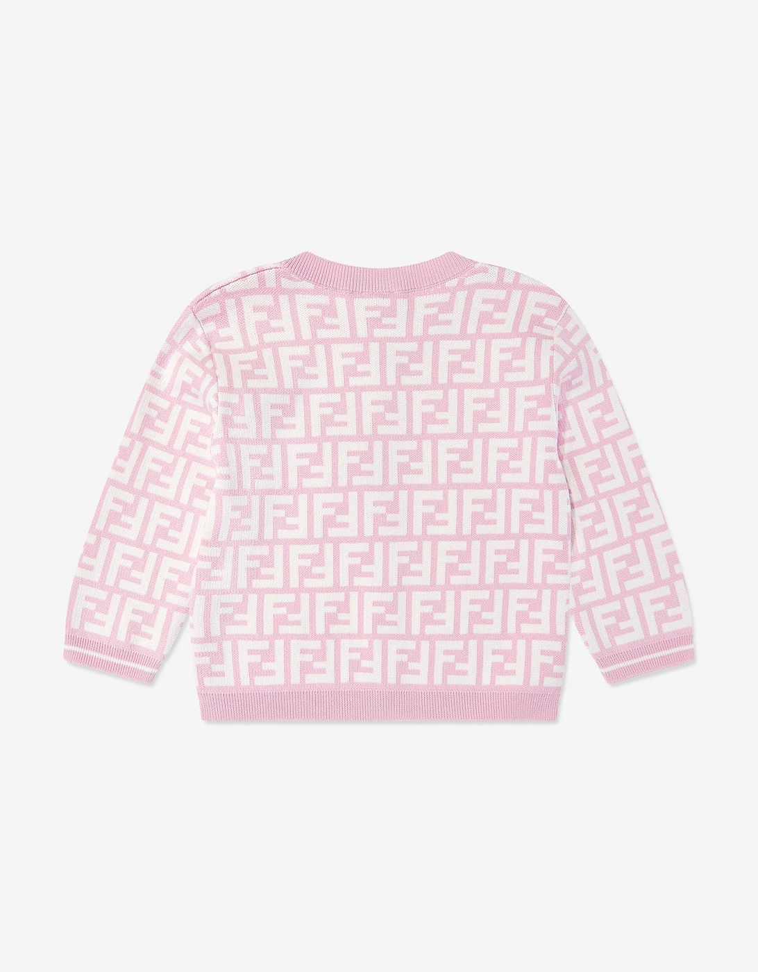 Baby Girls FF Logo Knitted Cardigan in Pink