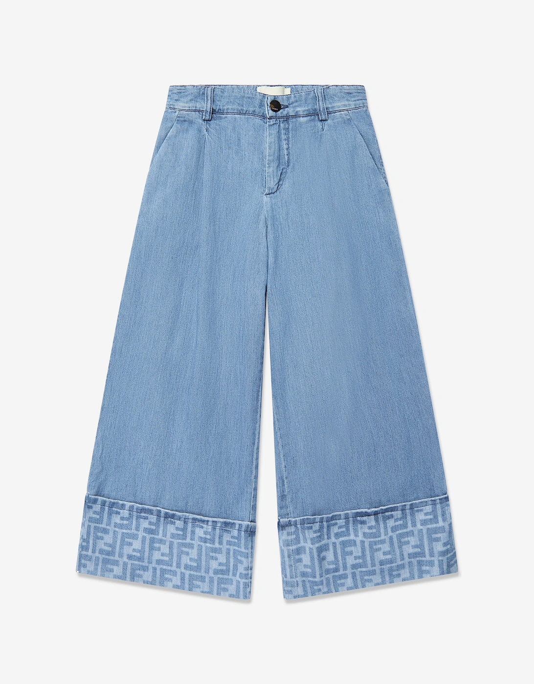 Girls Denim Wide Leg Jeans in Blue, 5 of 4