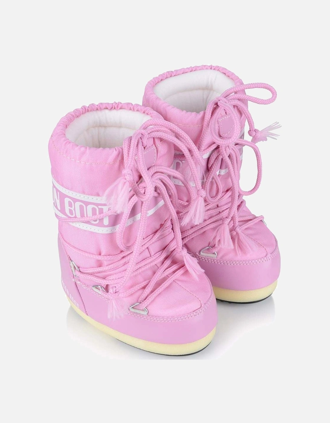Moon Boot Girls Icon Nylon Snow Boots in Pink