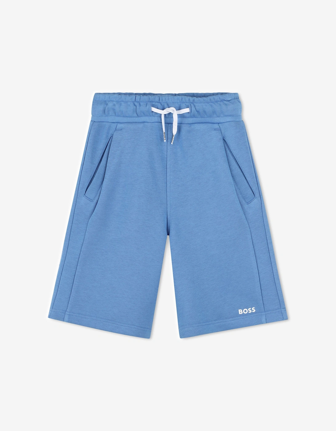BOSS Boys Logo Print Shorts in Nav Blue, 5 of 4